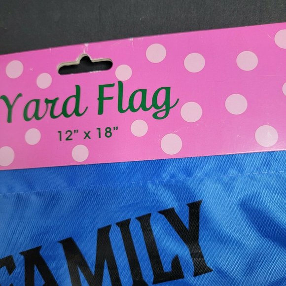 Christmas Tree Shops This Family Has Goals Sport Embroidered Yard Flag 12" X 18" - Picture 2 of 2
